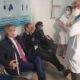 © DR |Le ministre de la Santé Abderrahmane Benbouzid attendant de recevoir une dose du vaccin contre le covid-19 à l'hôpital El Kettar à Alger