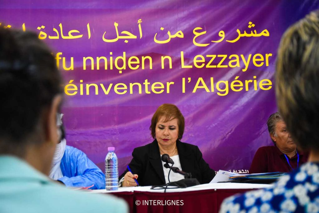 © INTERLIGNES | Fetta Sadat présidente des travaux 6e congrès du RCD, Louiza Hanoune du PT et Zoubida Assoul de l'UCP